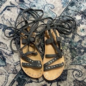 Charles By Charles David Black Studded Sandals